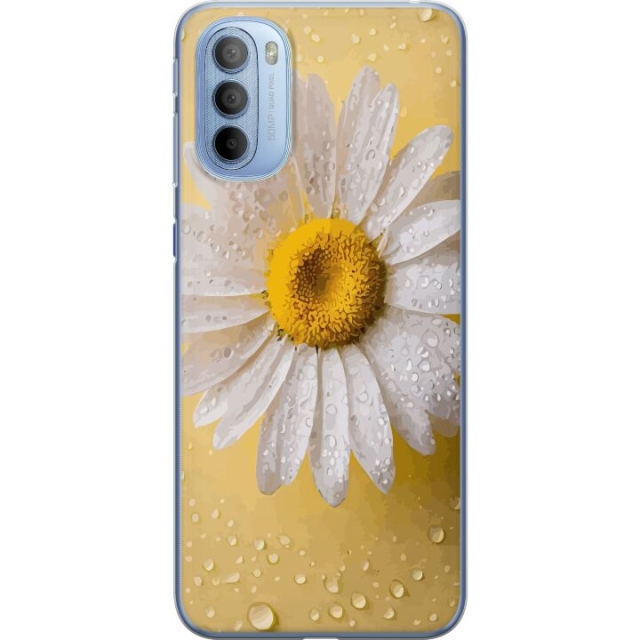 Mobildeksel til Motorola Moto G31 med Porselensblomst motiv