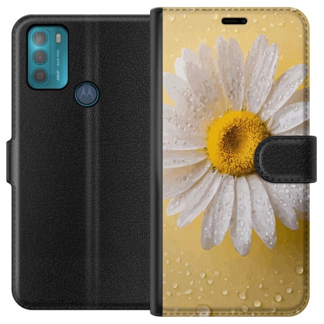 Lommeboketui til Motorola Moto G50 med Porselensblomst motiv