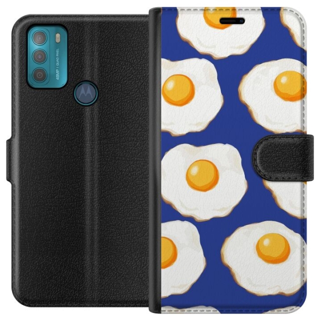 Lommeboketui til Motorola Moto G50 med Stekte egg motiv