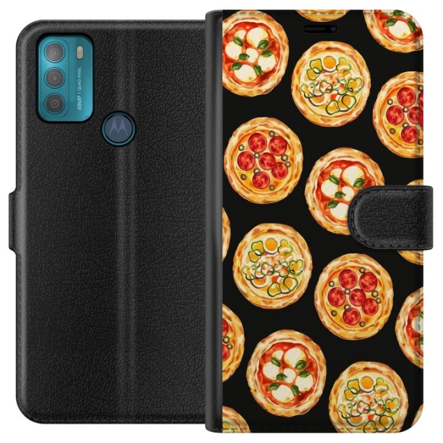 Lommeboketui til Motorola Moto G50 med Pizza motiv