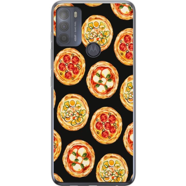 Mobildeksel til Motorola Moto G50 med Pizza motiv