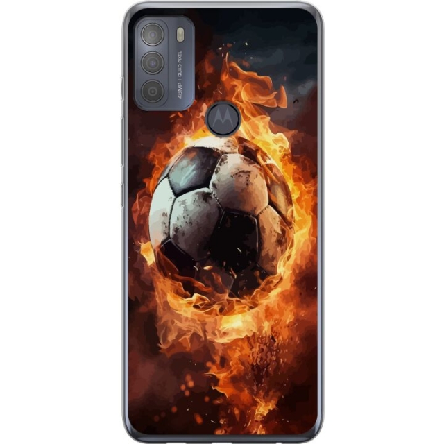 Mobildeksel til Motorola Moto G50 med Fotball motiv