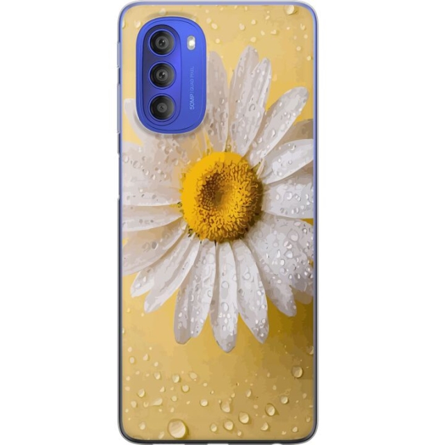 Mobildeksel til Motorola Moto G51 5G med Porselensblomst motiv