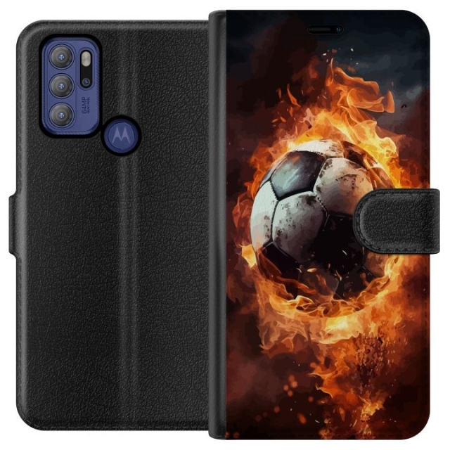 Lommeboketui til Motorola Moto G60S med Fotball motiv