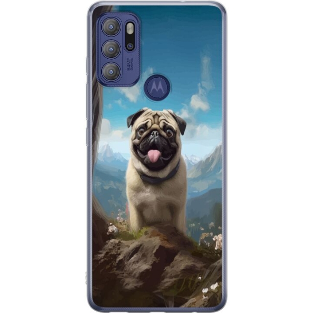 Mobildeksel til Motorola Moto G60S med Glad Hund motiv