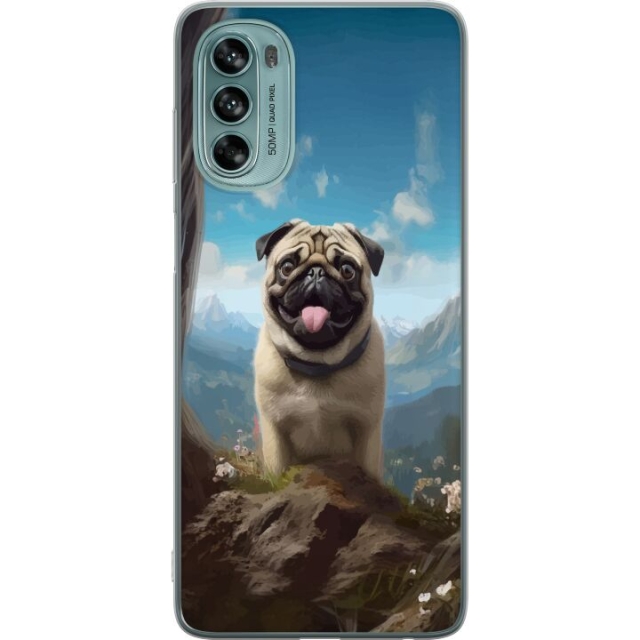 Mobildeksel til Motorola Moto G62 5G med Glad Hund motiv