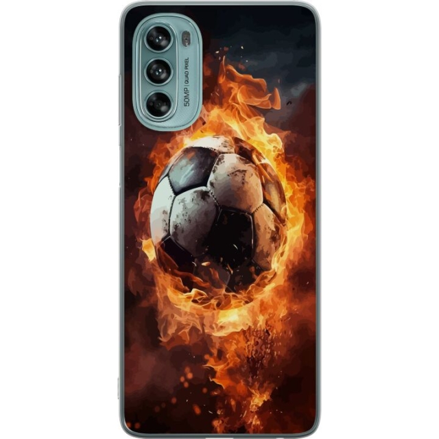 Mobildeksel til Motorola Moto G62 5G med Fotball motiv