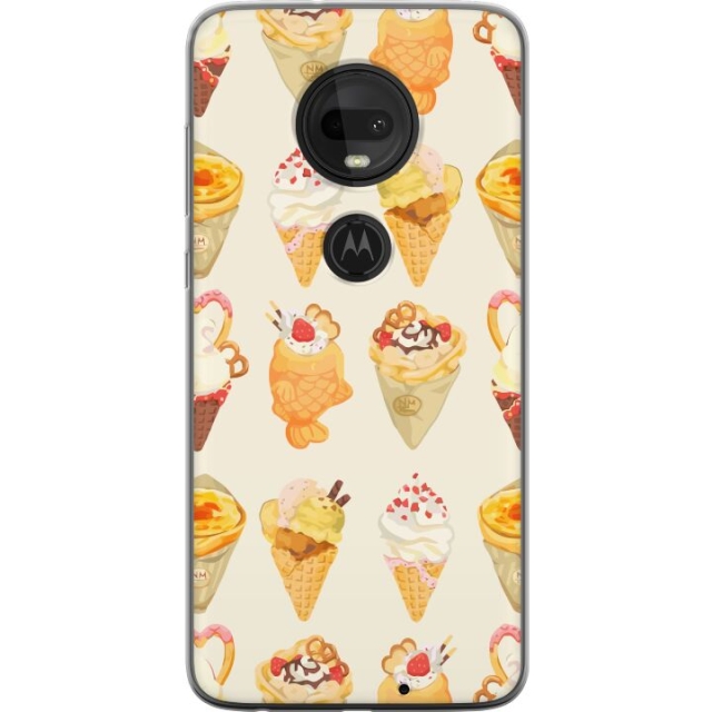 Mobildeksel til Motorola Moto G7  med Glassig motiv