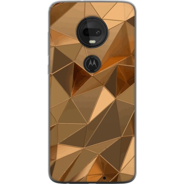 Mobildeksel til Motorola Moto G7  med 3D Gull motiv