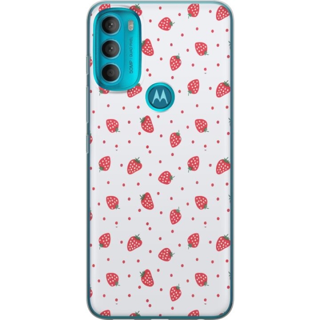 Mobildeksel til Motorola Moto G71 5G med Jordbær motiv
