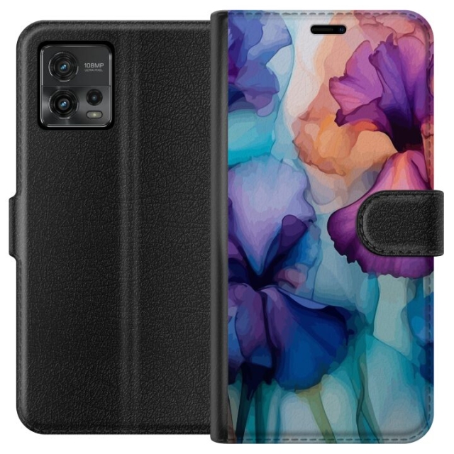 Lommeboketui til Motorola Moto G72 med Magiske blomster motiv