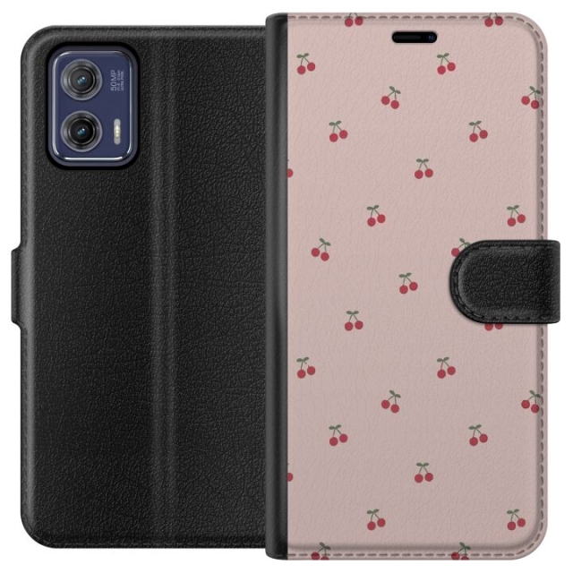 Lommeboketui til Motorola Moto G73 med Kirsebær motiv