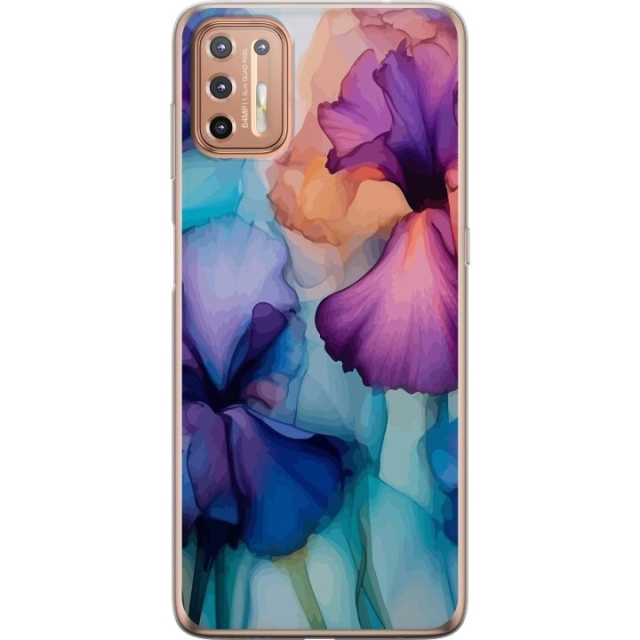 Mobildeksel til Motorola Moto G9 Plus med Magiske blomster motiv