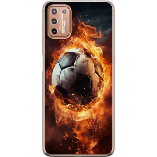 Mobildeksel til Motorola Moto G9 Plus med Fotball motiv