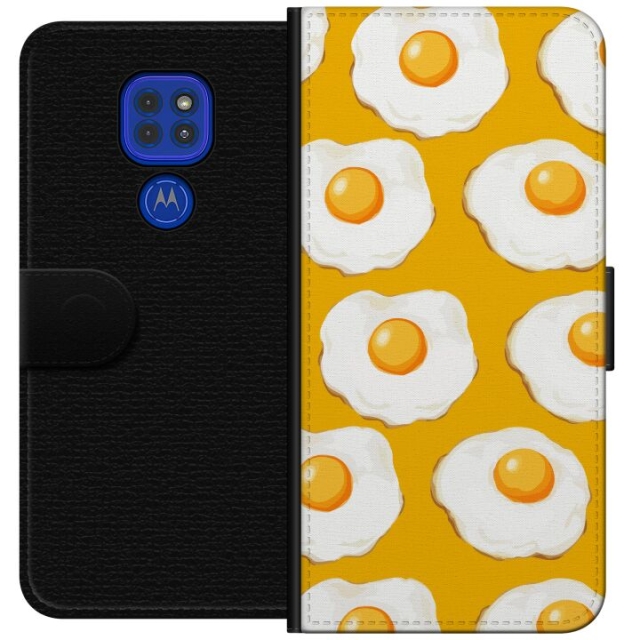 Lommeboketui til Motorola Moto G9 Play med Stekt egg motiv