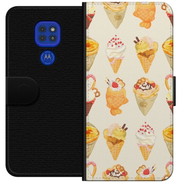 Lommeboketui til Motorola Moto G9 Play med Glassig motiv