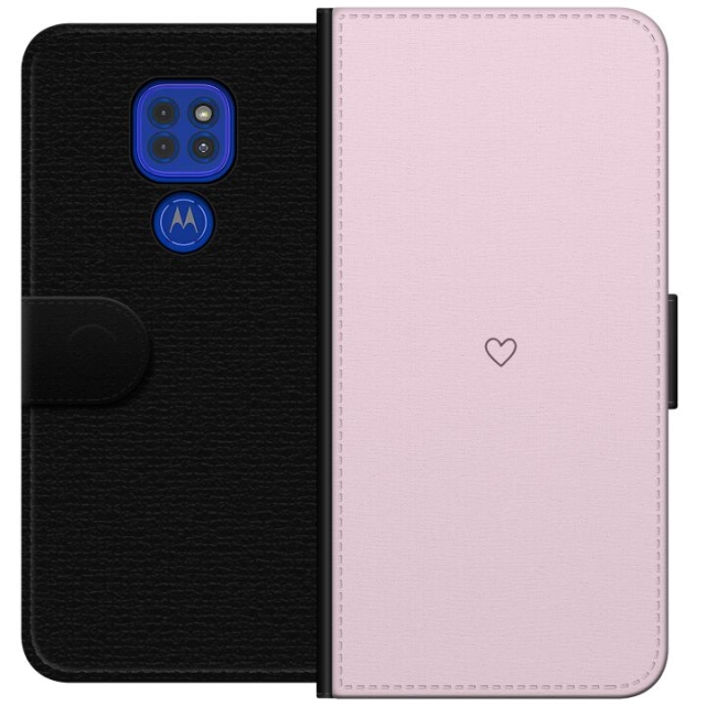 Lommeboketui til Motorola Moto G9 Play med Hjerte motiv