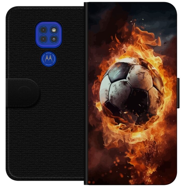 Lommeboketui til Motorola Moto G9 Play med Fotball motiv
