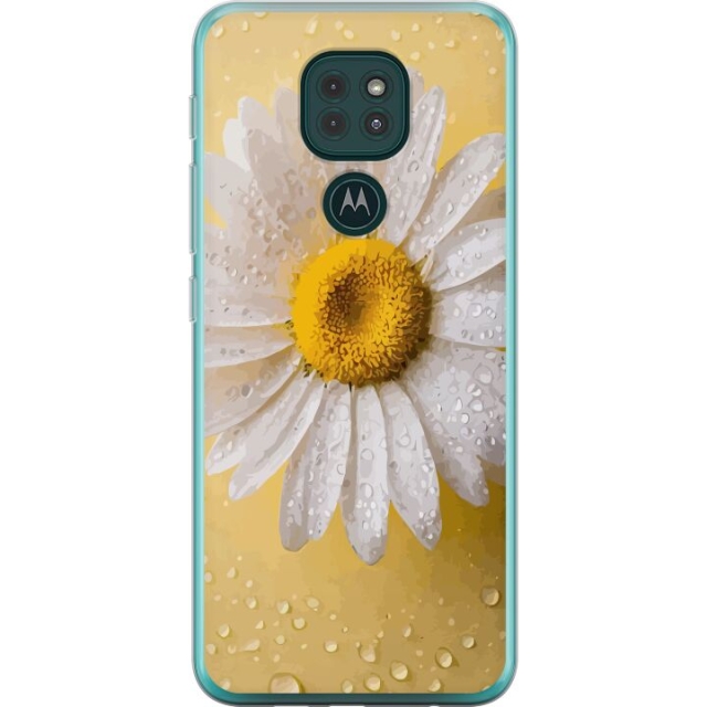 Mobildeksel til Motorola Moto G9 Play med Porselensblomst motiv