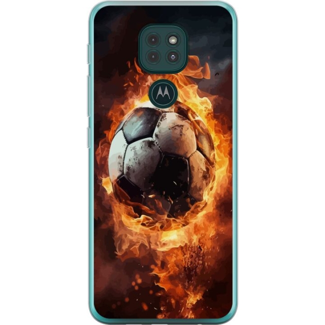 Mobildeksel til Motorola Moto G9 Play med Fotball motiv