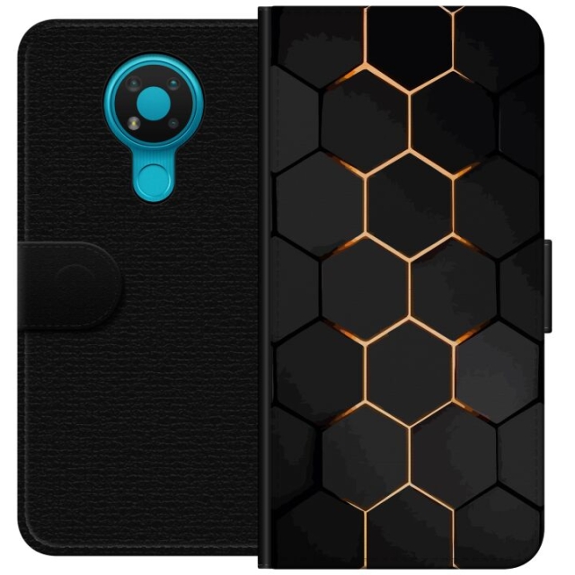 Lommeboketui til Nokia 3.4 med Luksuriøst Mønster motiv