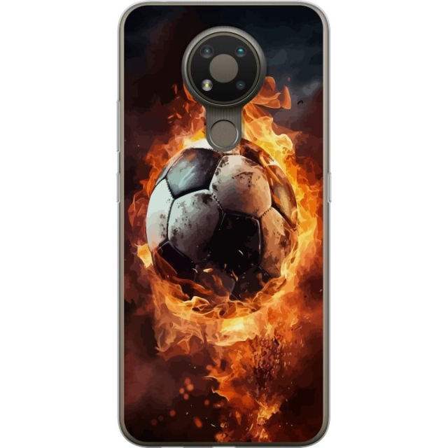 Mobildeksel til Nokia 3.4 med Fotball motiv