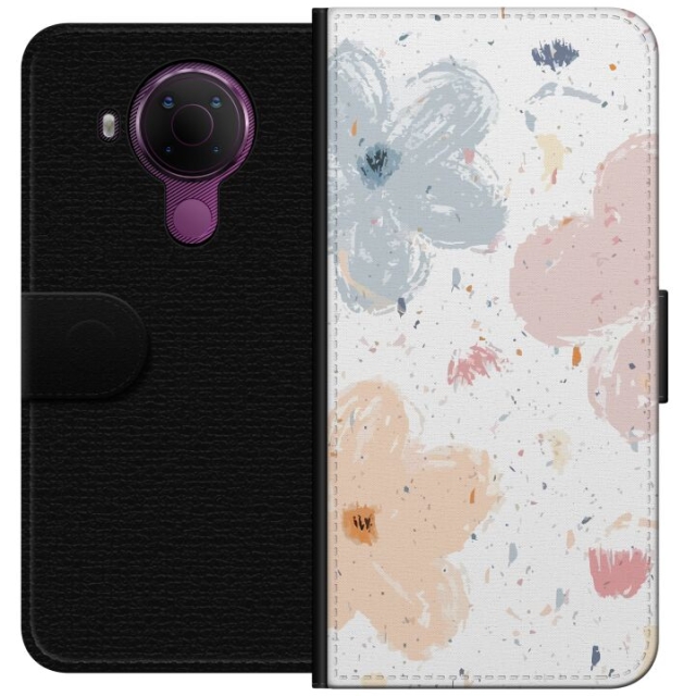 Lommeboketui til Nokia 5.4 med Blomster motiv
