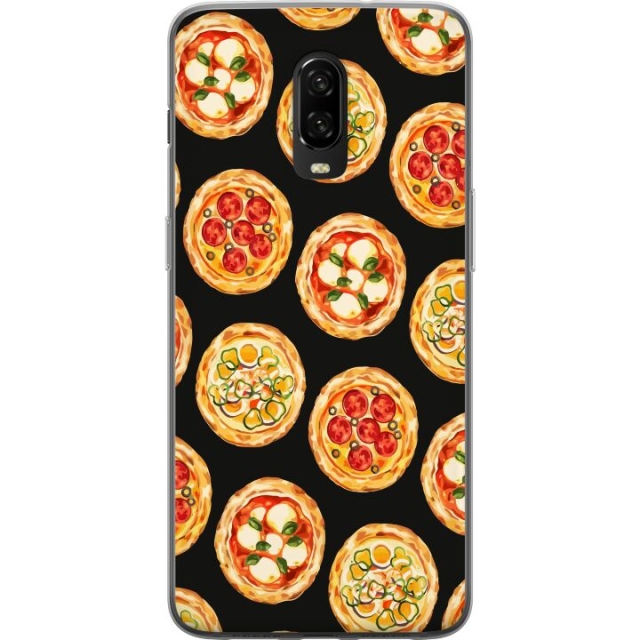 Mobildeksel til OnePlus 6T med Pizza motiv