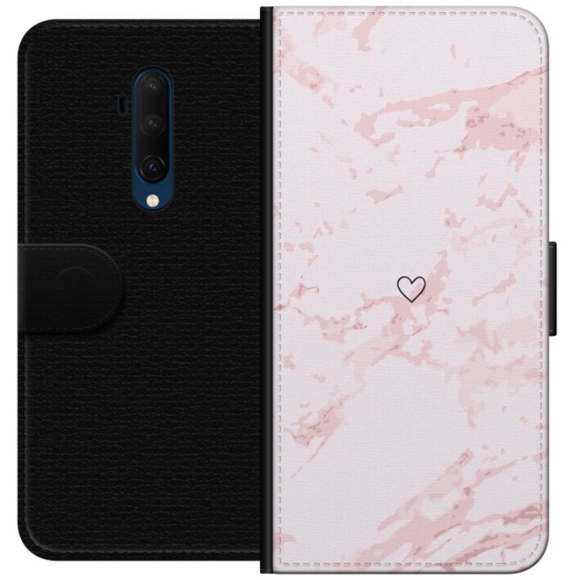 Lommeboketui til OnePlus 7T Pro med Rosa Hjerte motiv