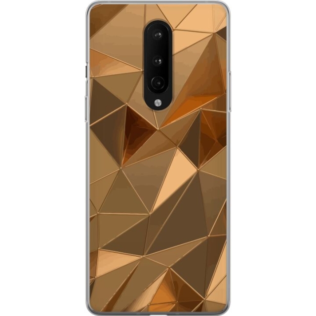 Mobildeksel til OnePlus 8 med 3D Gull motiv