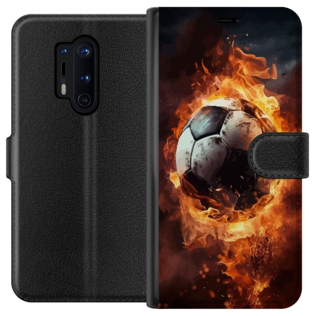 Lommeboketui til OnePlus 8 Pro med Fotball motiv