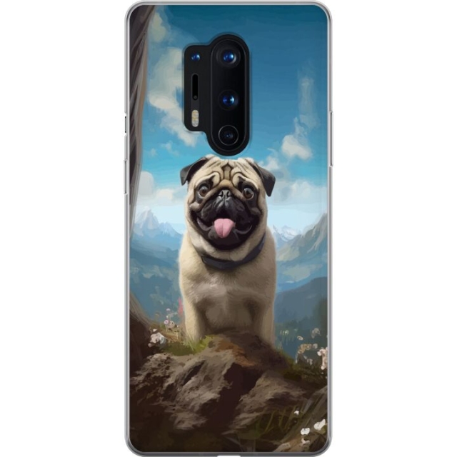 Mobildeksel til OnePlus 8 Pro med Glad Hund motiv