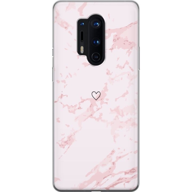 Mobildeksel til OnePlus 8 Pro med Rosa Hjerte motiv