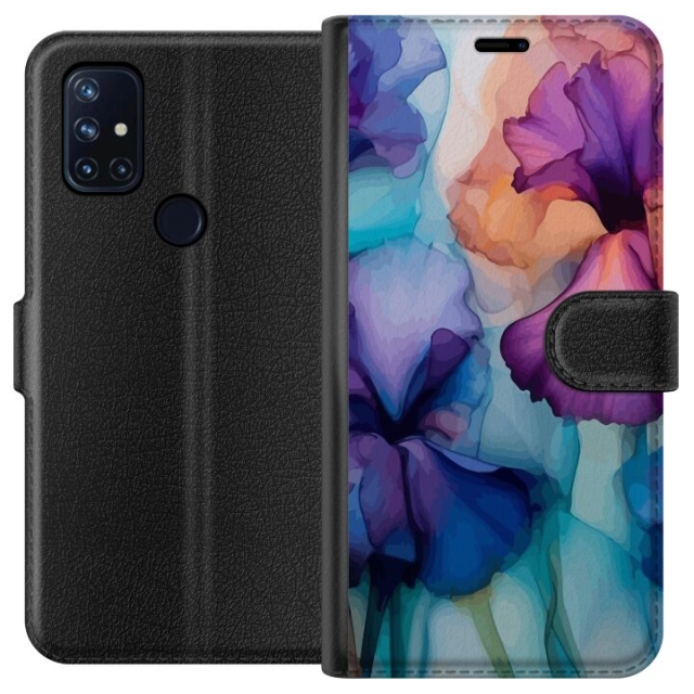 Lommeboketui til OnePlus Nord N10 5G med Magiske blomster motiv