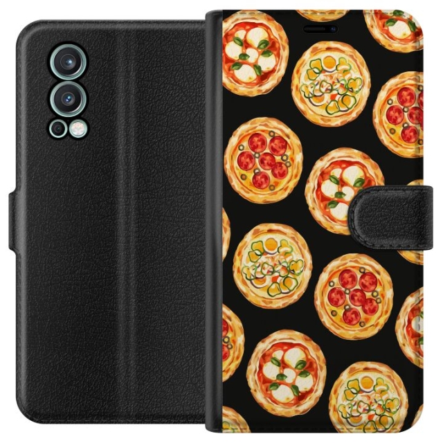 Lommeboketui til OnePlus Nord 2 5G med Pizza motiv