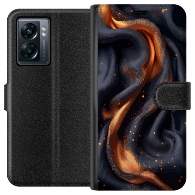 Lommeboketui til OnePlus Nord N300 med Brennende silke motiv