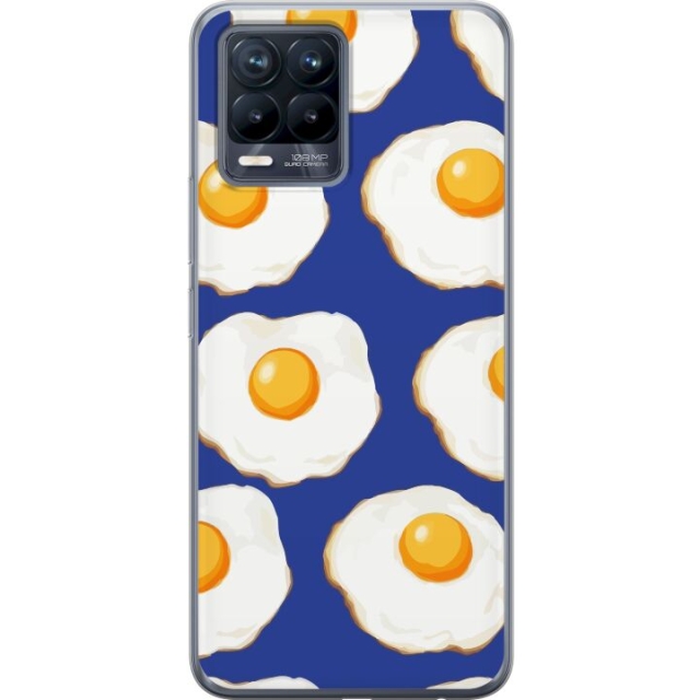Mobildeksel til Realme 8 med Stekte egg motiv