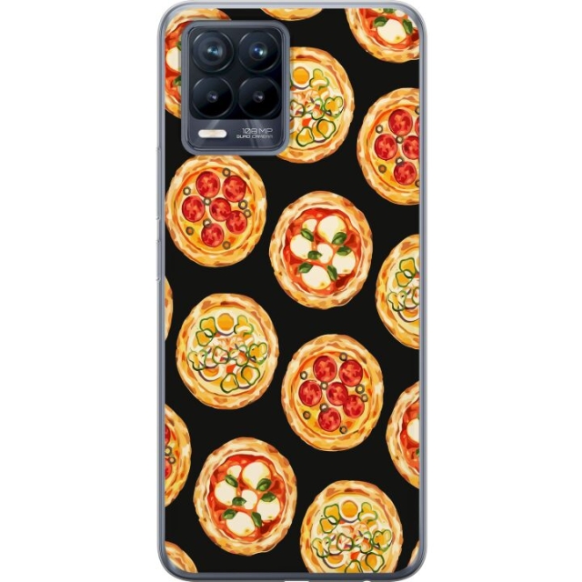 Mobildeksel til Realme 8 med Pizza motiv