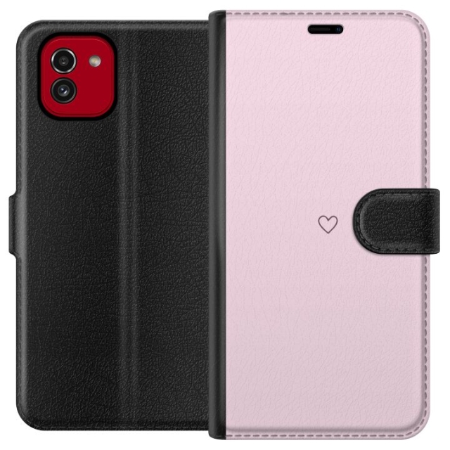 Lommeboketui til Samsung Galaxy A03 med Hjerte motiv
