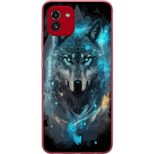 Mobildeksel til Samsung Galaxy A03 med Ulve motiv