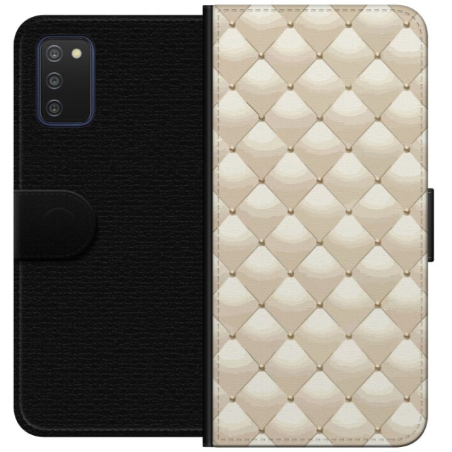 Lommeboketui til Samsung Galaxy A03s med Gullglans motiv