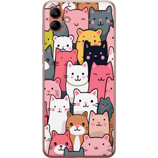 Mobildeksel til Samsung Galaxy A04 med Kattmønster motiv