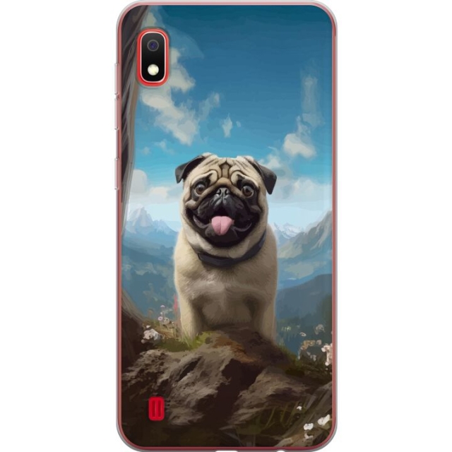 Mobildeksel til Samsung Galaxy A10 med Glad Hund motiv