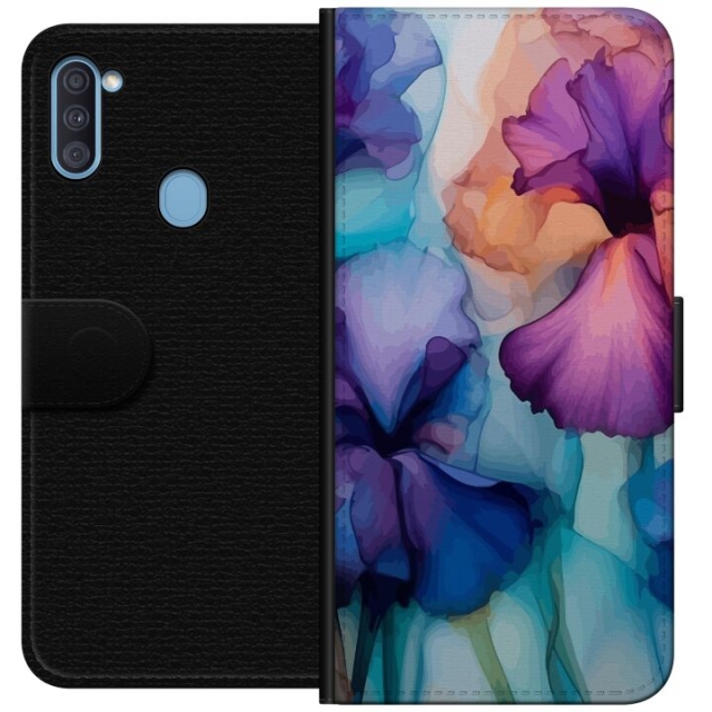 Lommeboketui til Samsung Galaxy A11 med Magiske blomster motiv