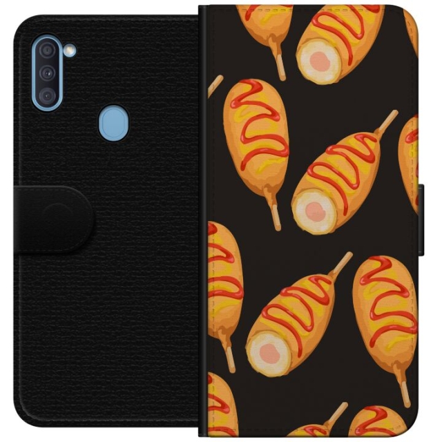 Lommeboketui til Samsung Galaxy A11 med Kyllinglår motiv