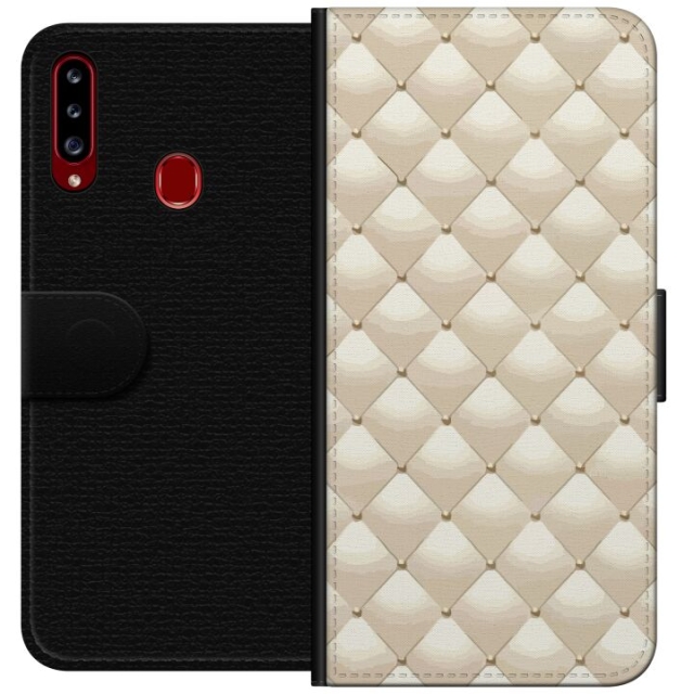 Lommeboketui til Samsung Galaxy A20s med Gullglans motiv