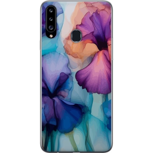 Mobildeksel til Samsung Galaxy A20s med Magiske blomster motiv