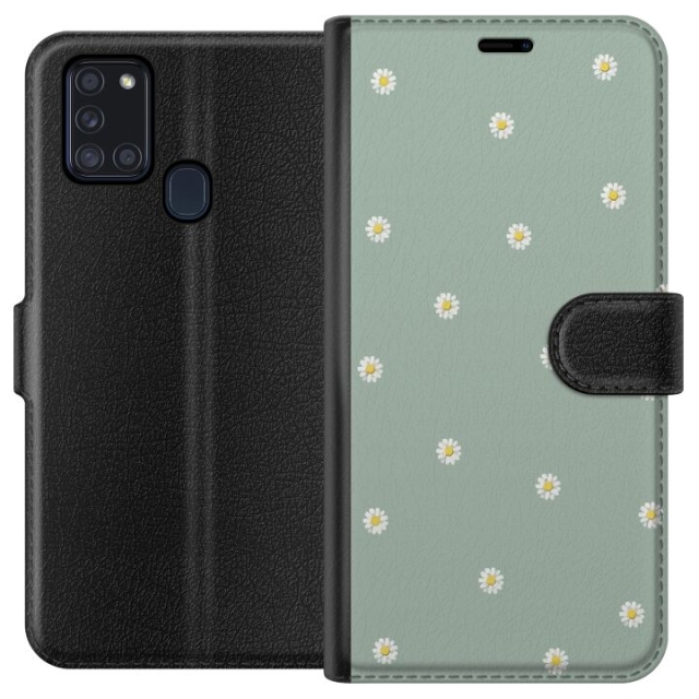 Lommeboketui til Samsung Galaxy A21s med Prestekrage motiv