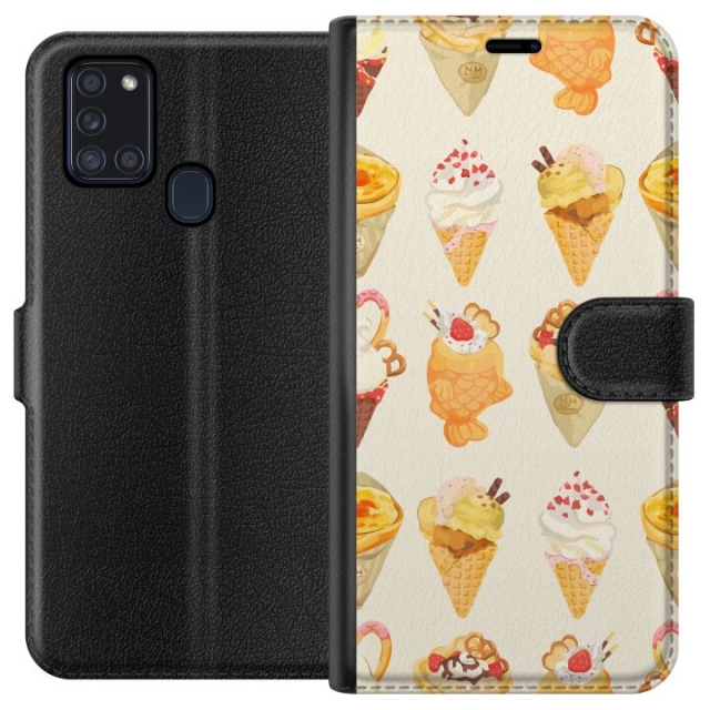 Lommeboketui til Samsung Galaxy A21s med Glassig motiv