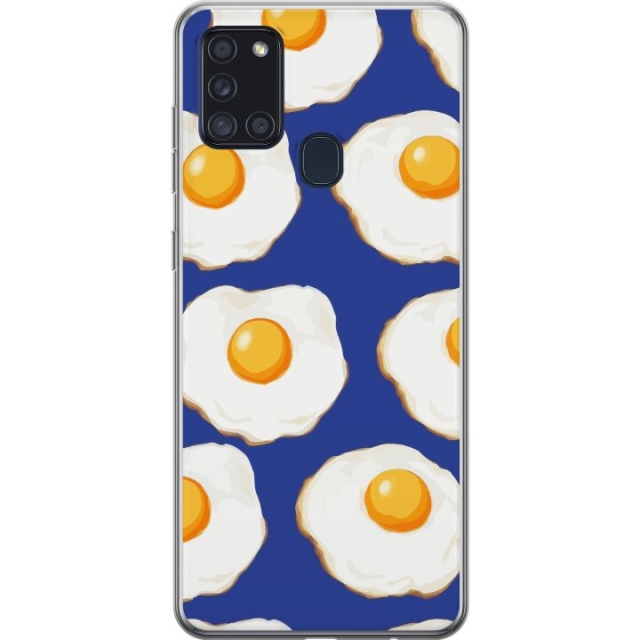Mobildeksel til Samsung Galaxy A21s med Stekte egg motiv
